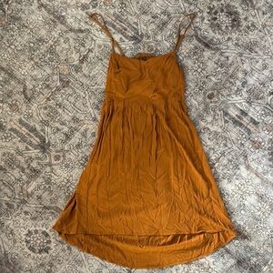 Wild Fable Yellow Sundress Knee-Length Sleeveless Ruched Tiered